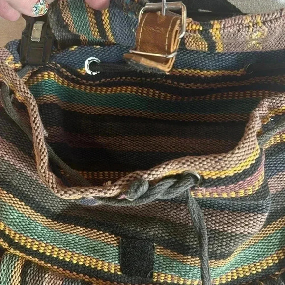 Hippie Aztec Peruvian‎ VINTAGE Backpack -Excellent condition adjustable straps main image 6